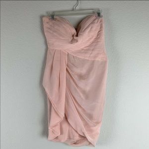 Minuet Modcloth Strapless Cocktail Faux Wrap Dress